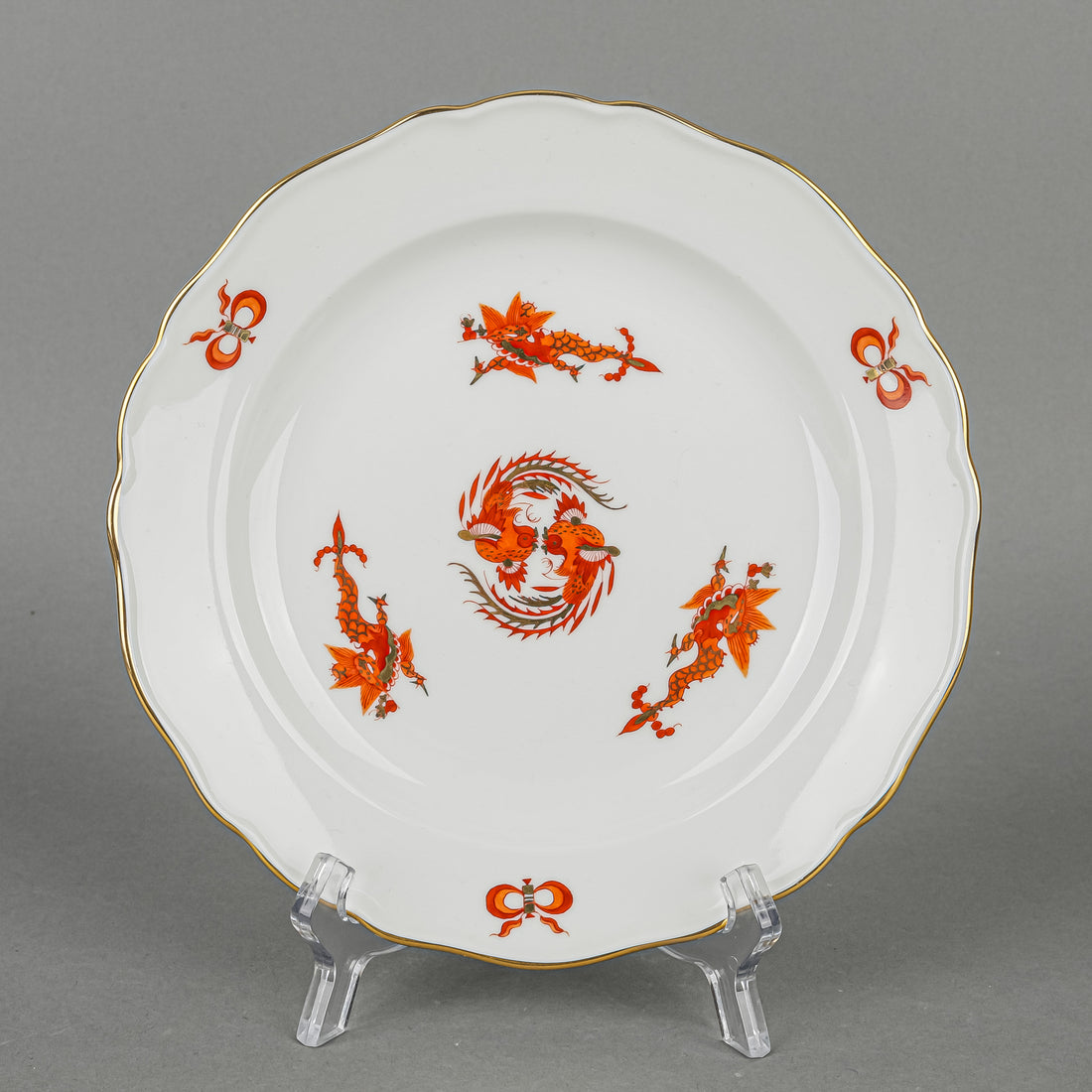 MEISSEN Dragon Plain Red Dessert Plate