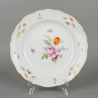MEISSEN Floral Dessert Plates Set/6  Flowers & Insects