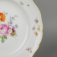 MEISSEN Floral Dessert Plates Set/6  Flowers & Insects