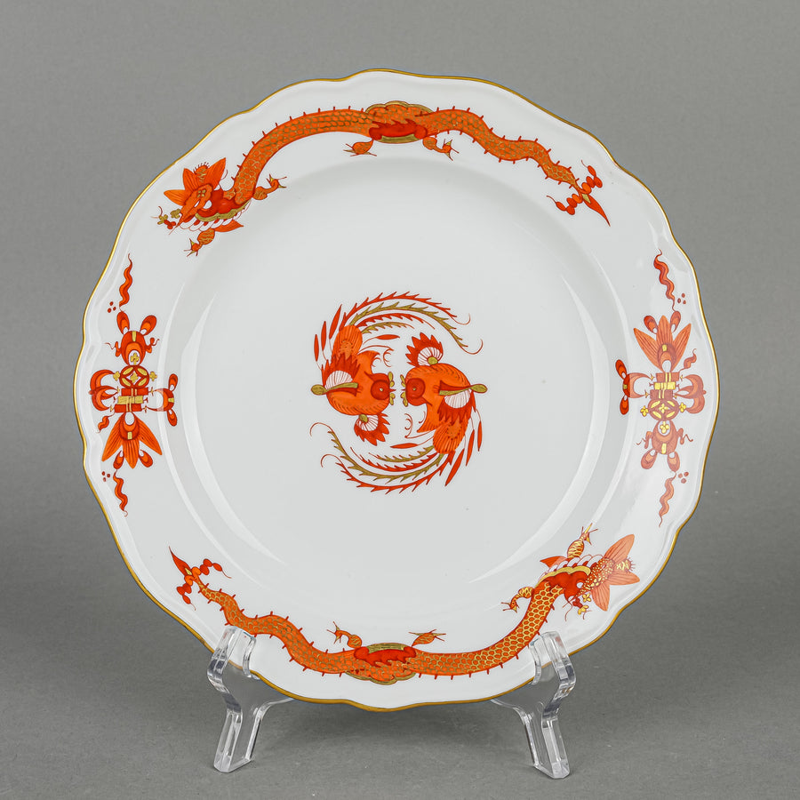 MEISSEN Dragon Red Dessert Plates Set/6