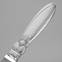 GEORG JENSEN Cactus Sterling Handle Stainless Steel Luncheon Knives Set of 10