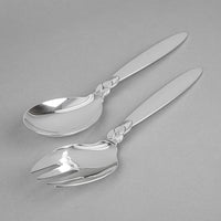 GEORG JENSEN Cactus Sterling Salad Servers Set of 2