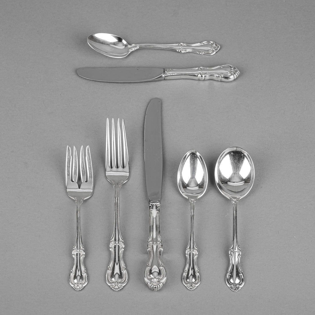 INTERNATIONAL SILVER Joan Of Arc Sterling Flatware 10 Place Settings Plus Extras