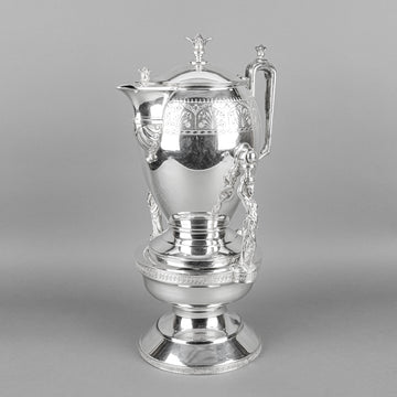J.F. CURRAN & CO Silver Plate Extra Plate Tilting Water Jug
