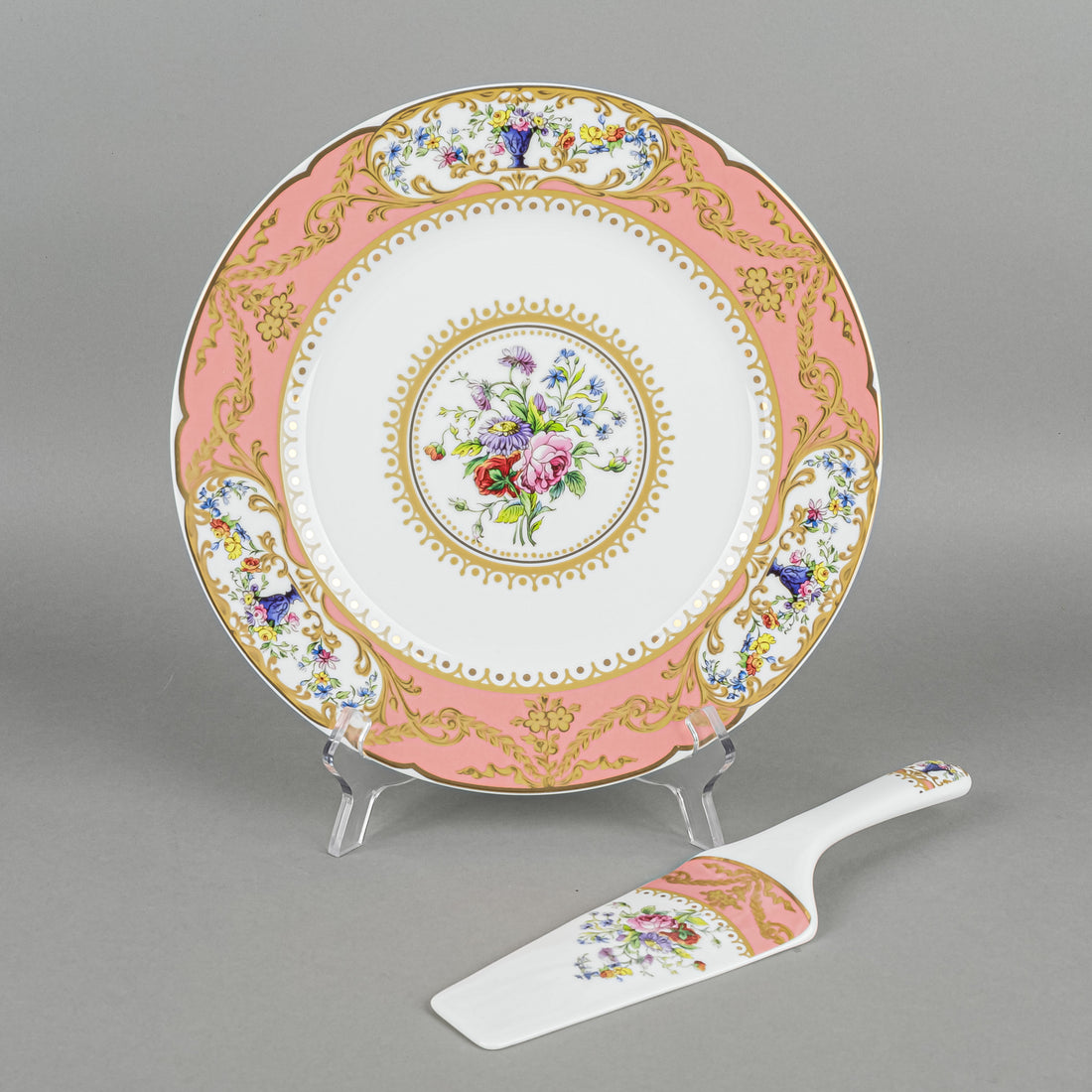 ANDREA BY SADEK Collection Sevres Peach Cake Plate & Server