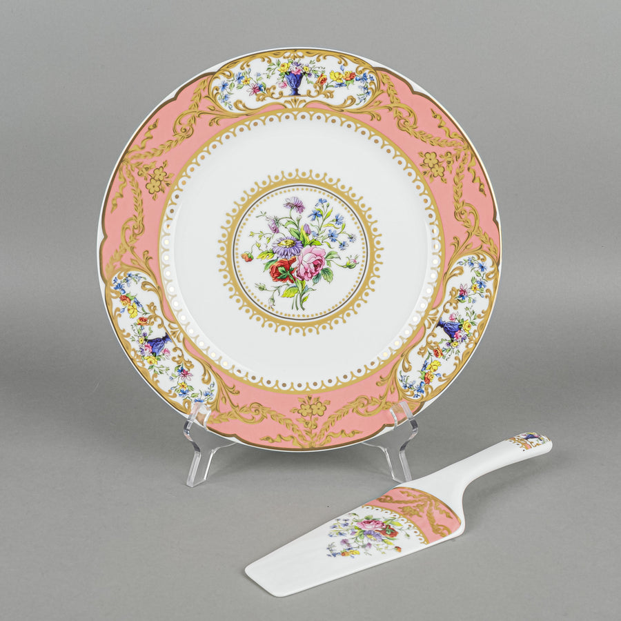 ANDREA BY SADEK Collection Sevres Peach Cake Plate & Server
