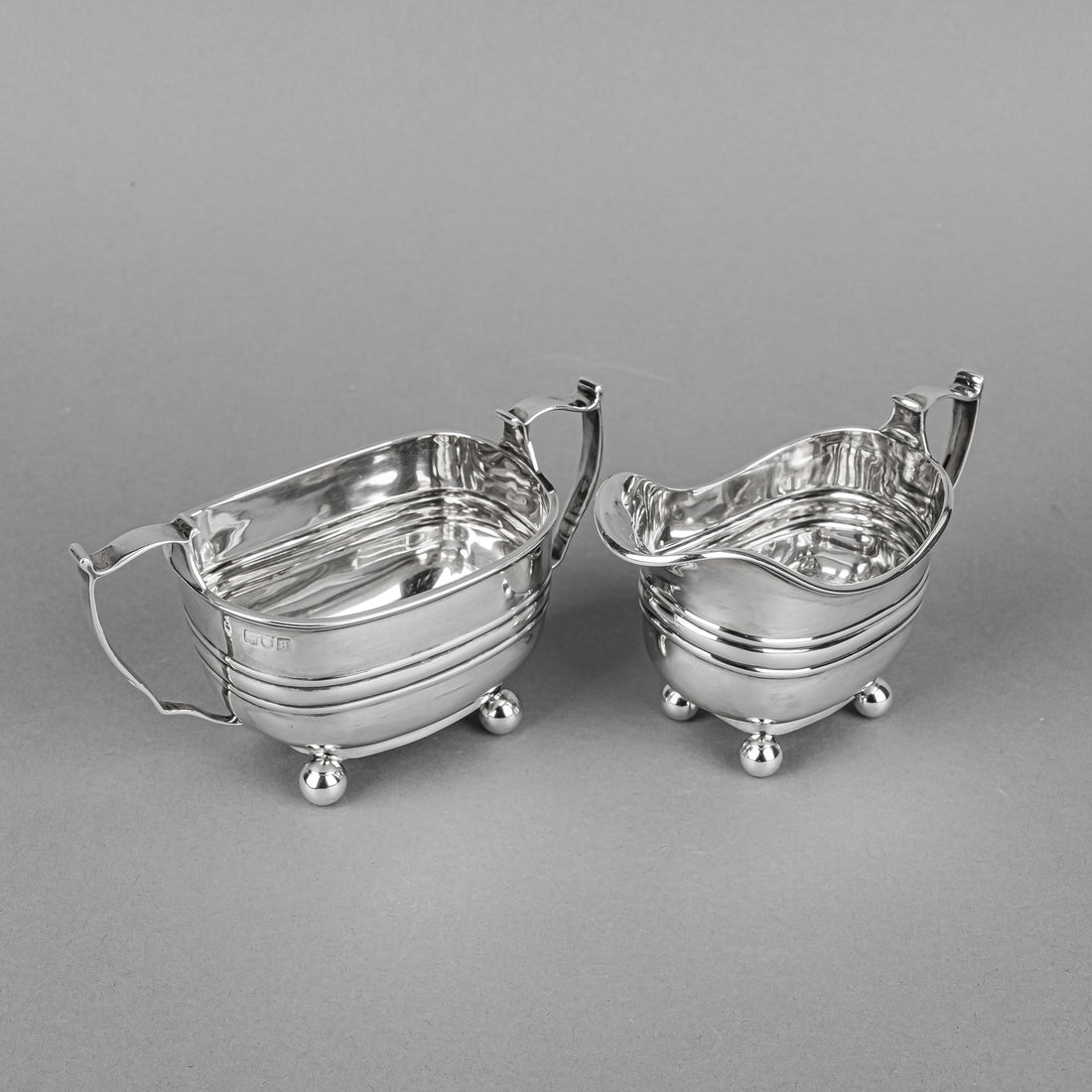 THOMAS BRADBURY & SONS Sterling Tea Service 3 pcs c.1895-98