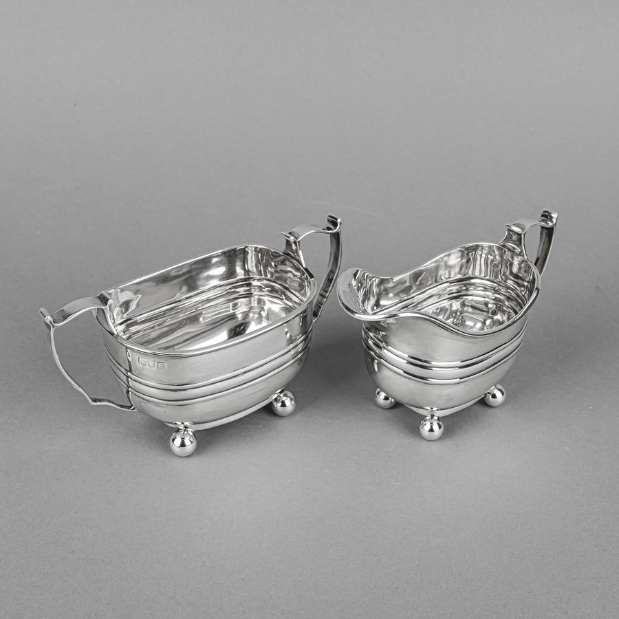 THOMAS BRADBURY & SONS Sterling Tea Service 3 pcs c.1895-98