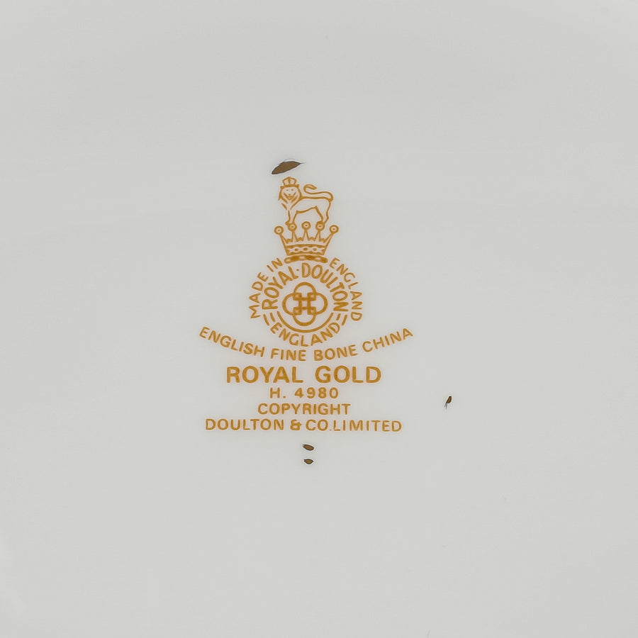 ROYAL DOULTON Royal Gold Oval Covered Serving Bowl