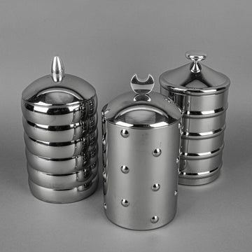 ALESSI Kalisto Canisters Set Of 3 - 6pcs With Lids