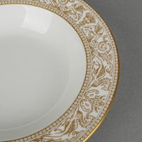 WEDGWOOD Gold Florentine W4219 Soup Plates Set of 4