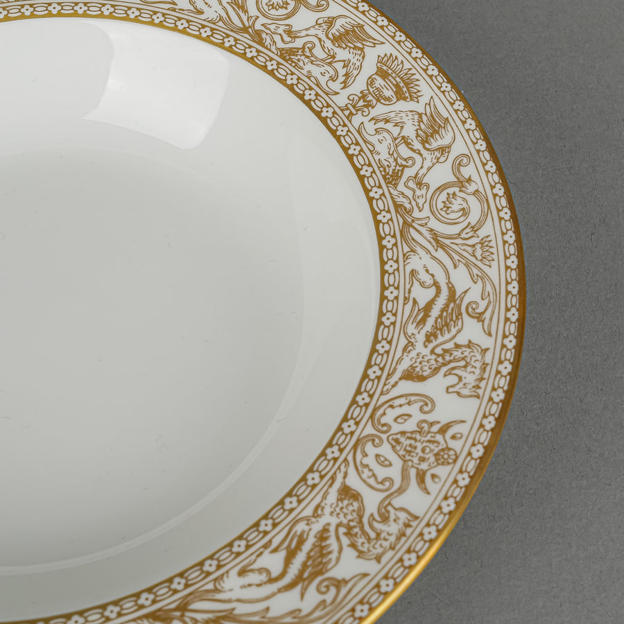 WEDGWOOD Gold Florentine W4219 Soup Plates Set of 4