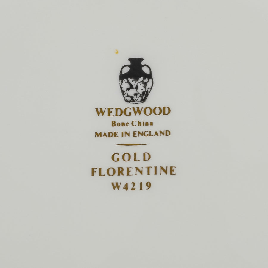 WEDGWOOD Gold Florentine W4219 Soup Plates Set of 4