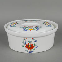PORCELAINE DE FRANCE Pavot Oval Covered Casserole