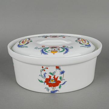 PORCELAINE DE FRANCE Pavot Oval Covered Casserole