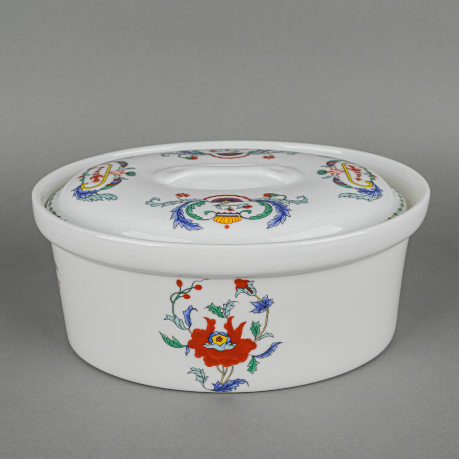 PORCELAINE DE FRANCE Pavot Oval Covered Casserole