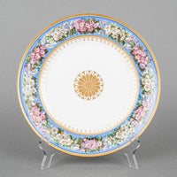 Antique 1834 SEVRES Hand Painted Floral Border Plate