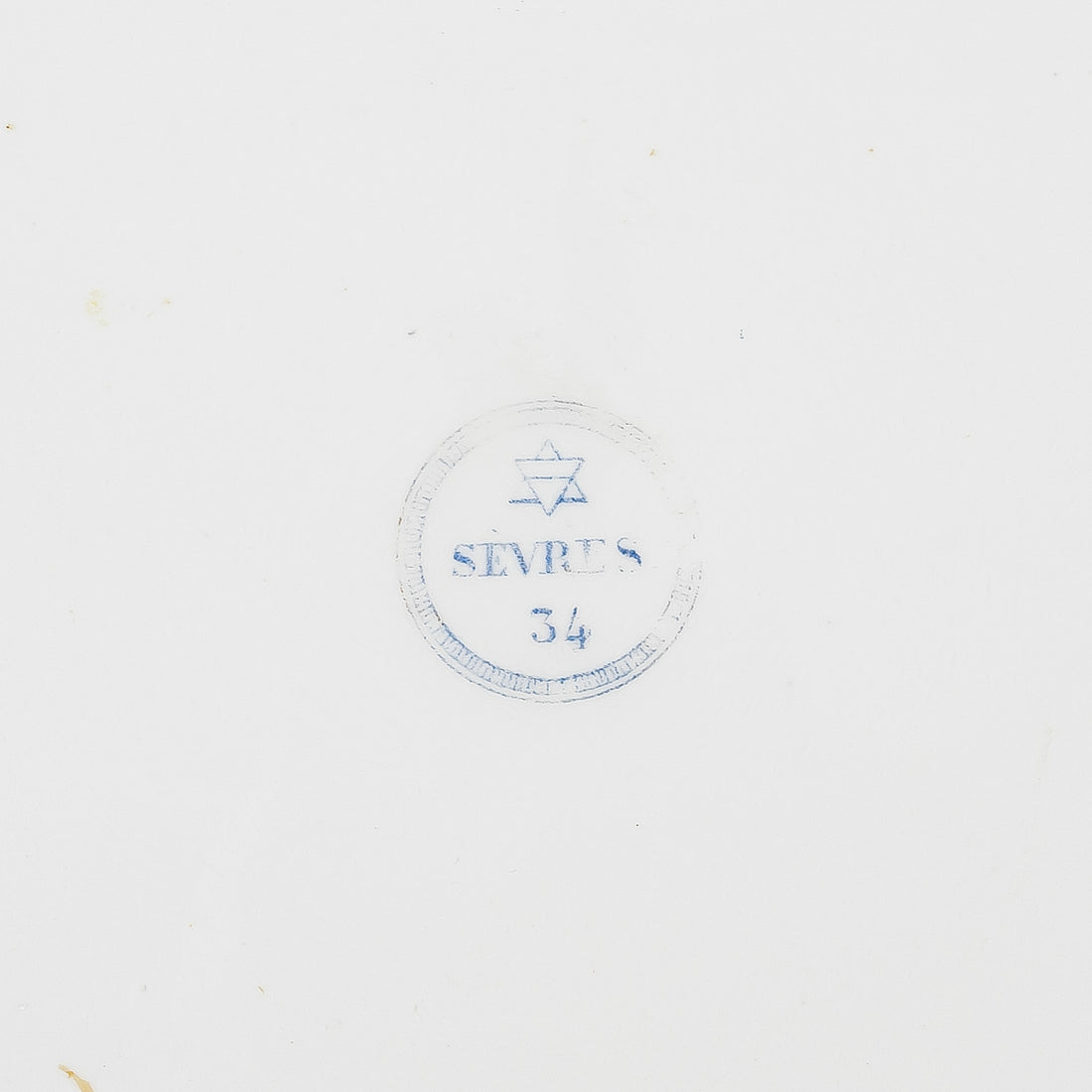 Antique 1834 SEVRES Hand Painted Floral Border Plate