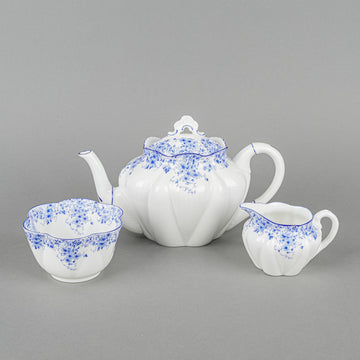 SHELLEY Dainty Blue Tea Service 4pcs