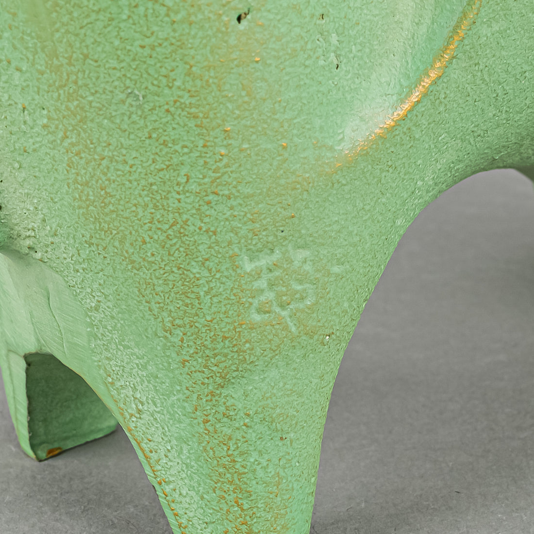 SOTARO SAEGUSA Gold Painted Cast Iron Bull Figure