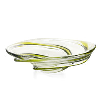 CHALET 50 Shades 223 Art Glass Green Swirl Bowl