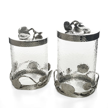 MICHAEL ARAM Botanical Leaf Canisters Set Of 2