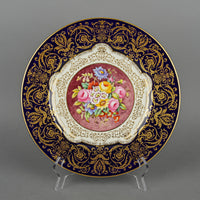 CAULDON A.Winkle Hand Painted Floral Cabinet Plate 8015
