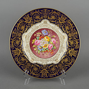 CAULDON A.Winkle Hand Painted Floral Cabinet Plate 8015