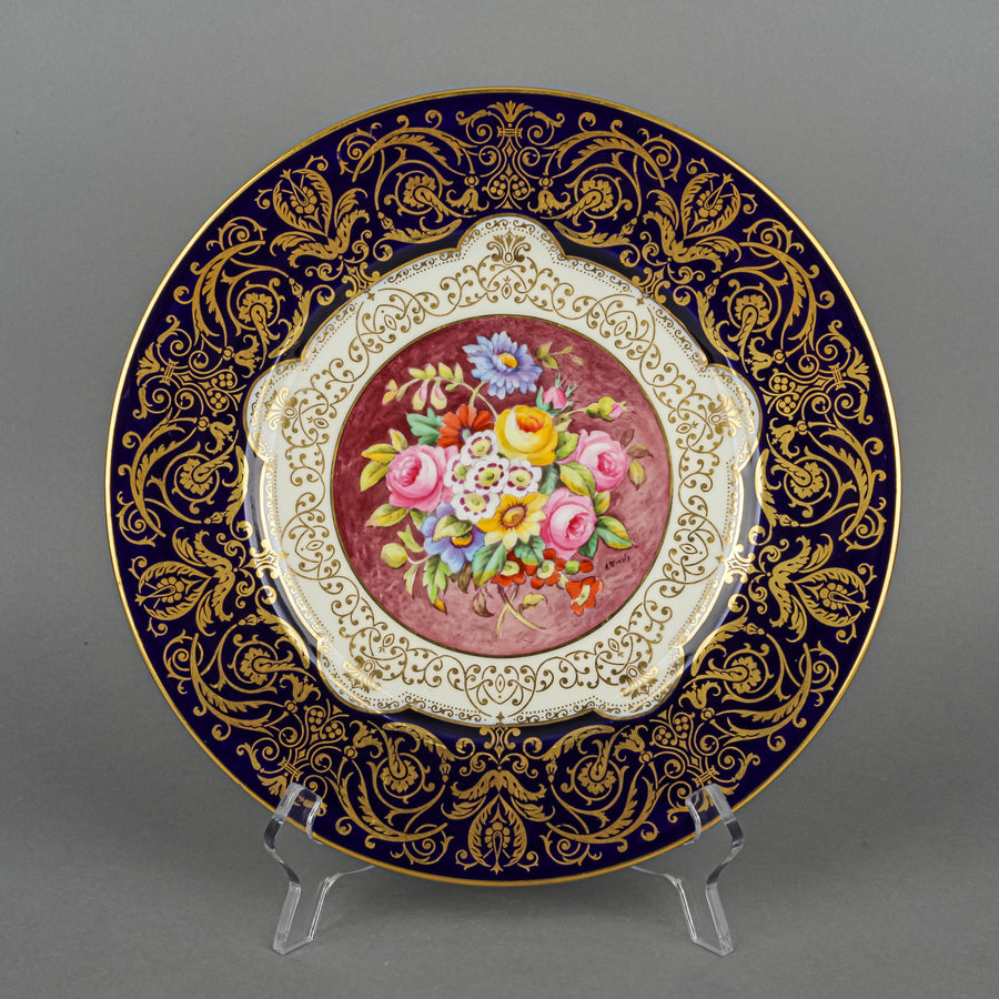 CAULDON A.Winkle Hand Painted Floral Cabinet Plate 8015