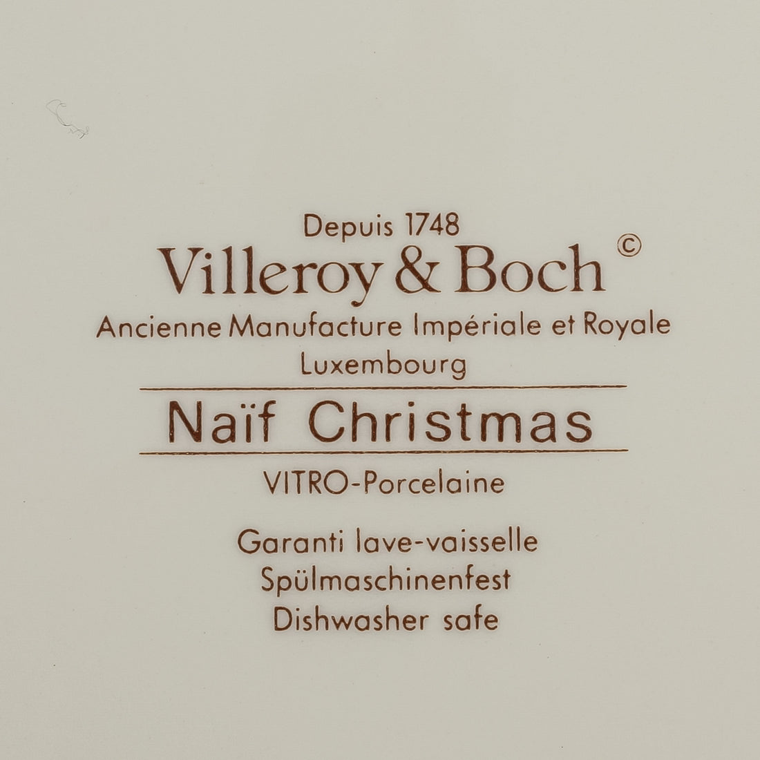 VILLEROY & BOCH Naif Christmas Cake Plate/Tray