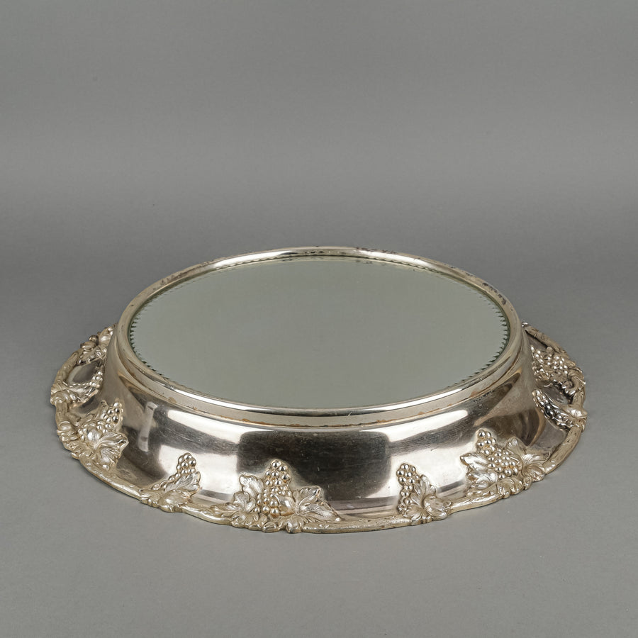 MERIDEN BRITTANIA CO Silver Plate Mirrored Centrepiece Stand