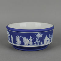 WEDGWOOD White On Dark Blue Jasperware Bowl