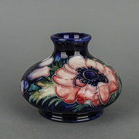 MOORCROFT Anemone Blue Ground Squat Vase