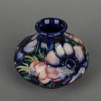 MOORCROFT Anemone Blue Ground Squat Vase