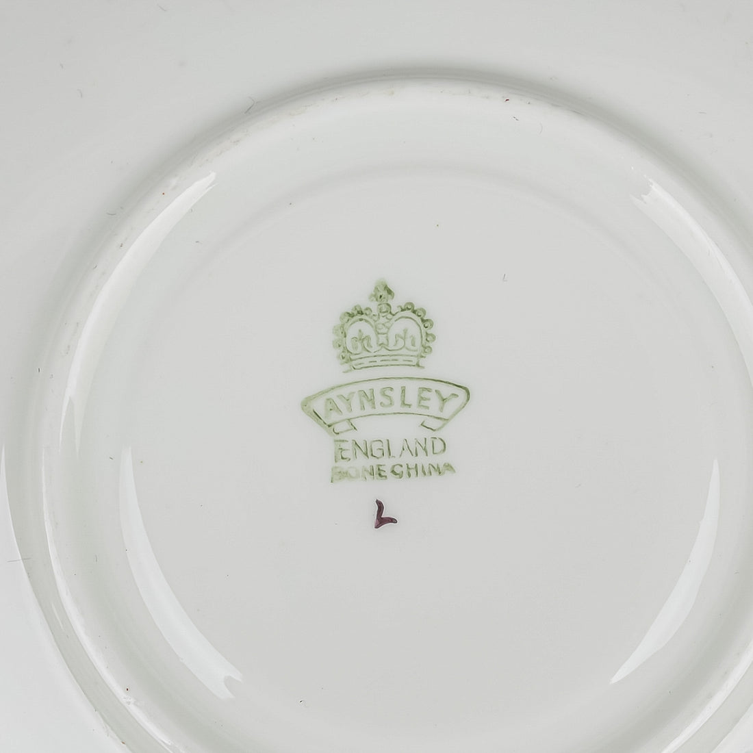 ANYSLEY Cup & Saucer C1033 JA Bailey Cabbage Rose Floral Red