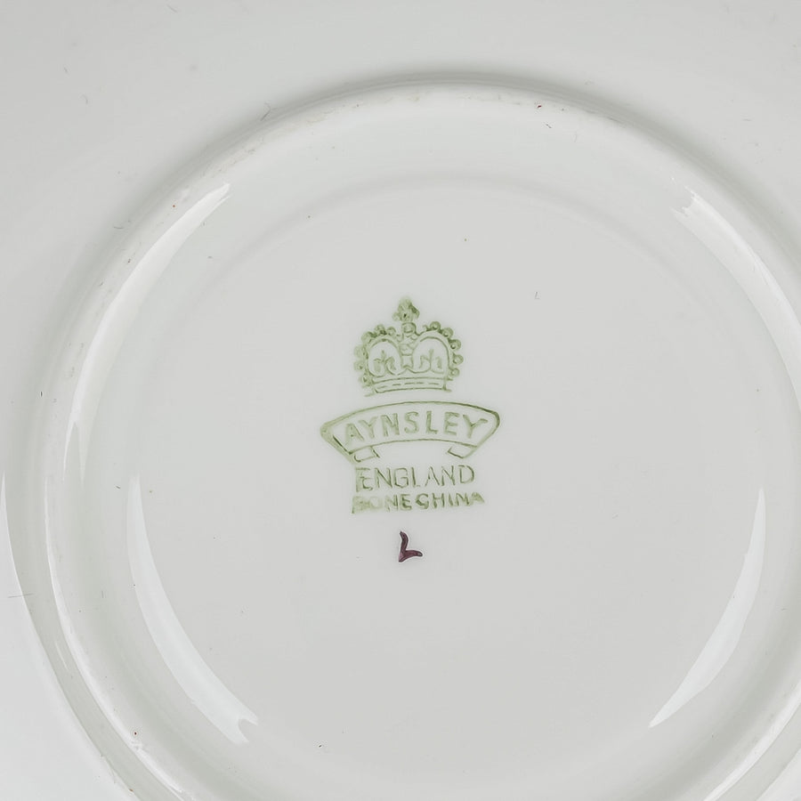 ANYSLEY Cup & Saucer C1033 JA Bailey Cabbage Rose Floral Red