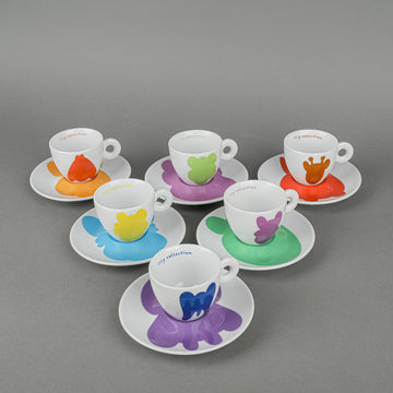 ROSENTHAL Jeff Koons Illy Collection Espresso Cups & Saucers