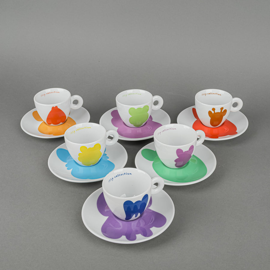 ROSENTHAL Jeff Koons Illy Collection Espresso Cups & Saucers