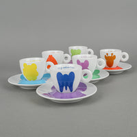 ROSENTHAL Jeff Koons Illy Collection Espresso Cups & Saucers