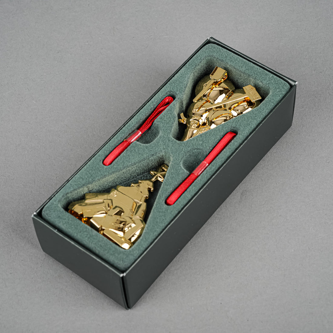 GEORG JENSEN Golden Christmas 2007 Gold Plated Ornaments Boxed