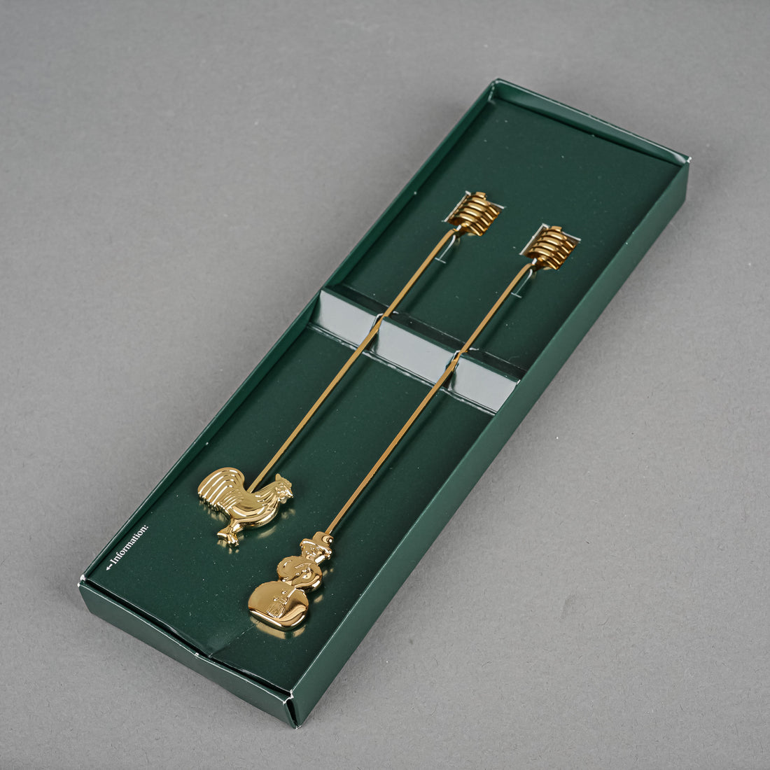 GEORG JENSEN Golden Christmas 1999 Gold Plated Candleholders