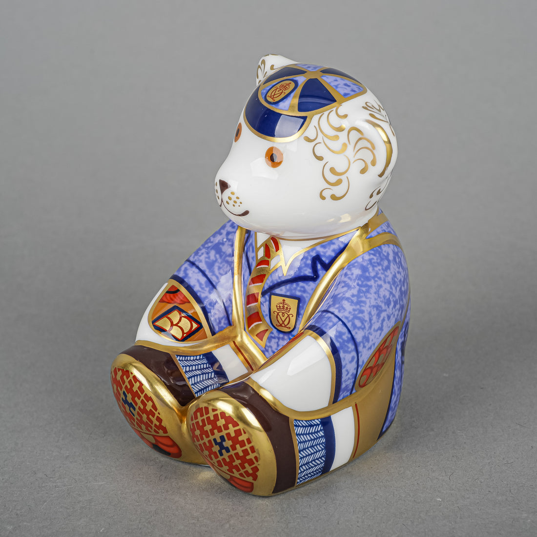 ROYAL CROWN DERBY Paperweight Schoolboy Teddy