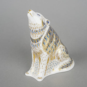 ROYAL CROWN DERBY Paperweight Wolf