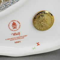 ROYAL CROWN DERBY Paperweight Wolf