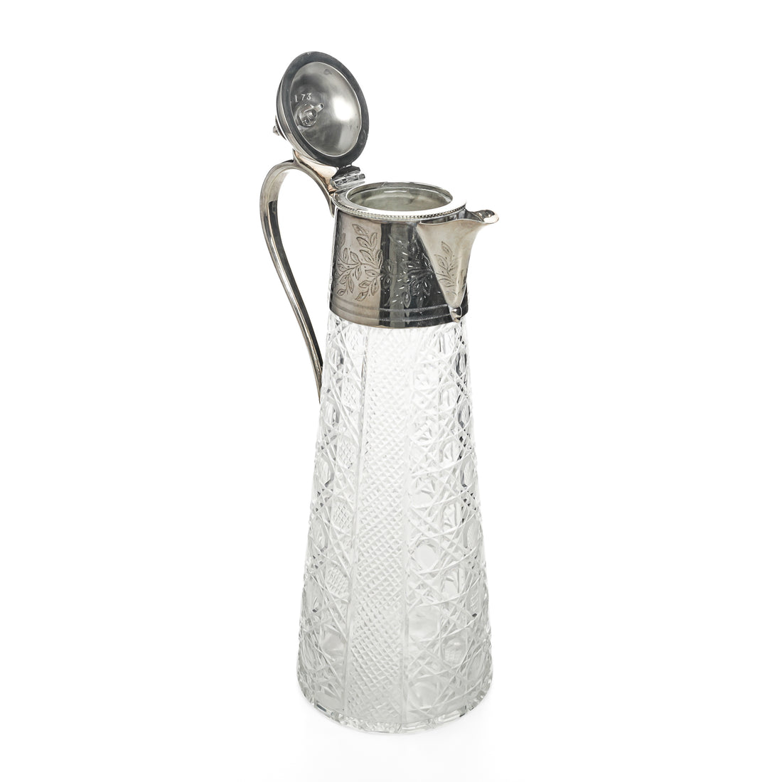 Silver Plate & Cut Crystal Claret Jug