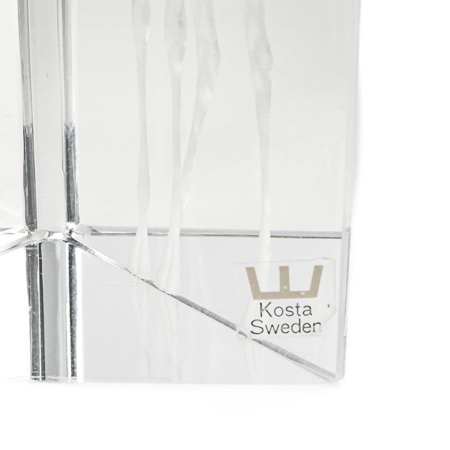 KOSTA Vicke Lindstrand Crystal Giraffe Prismatic Sculpture