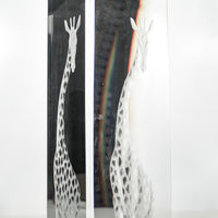 KOSTA Vicke Lindstrand Crystal Giraffe Prismatic Sculpture