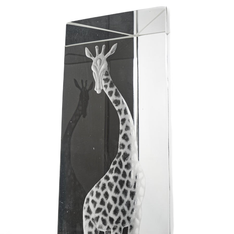 KOSTA Vicke Lindstrand Crystal Giraffe Prismatic Sculpture