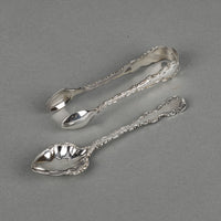 LEE & WIGFULL Louis Sterling Sugar Spoon And Tongs Set 7pcs