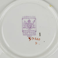 PARAGON Cup And Saucer G7600 Hand Painted Daffodil On Black, Mint Ground
